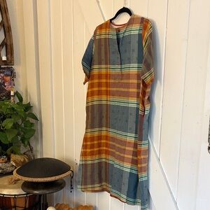 Ace and Jig Plaid Multicolor Midi Dress